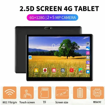 

YAHU Newest 10 Inch Tablet Android 8.0 Octa Core 6GB RAM 128GB ROM 4G LTE Wifi Bluetooth GPS Phone Call Glass Screen Tablet Pc