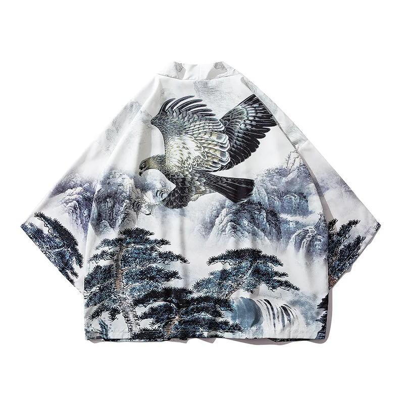 Японское кимоно кардиган для мужчин Haori Yukata мужской костюм самурая одежда кимоно куртка Мужская s кимоно рубашка Yukata Haori