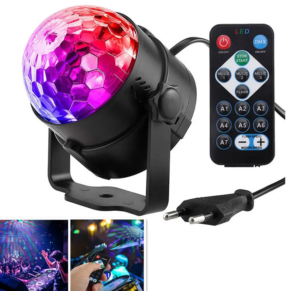 Lumi вечерние 3 Вт светодиодный RGB Вращающийся волшебный шар свет сцсветильник