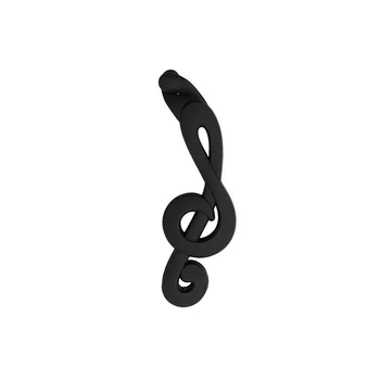

French Creative Crinkled Tortoise Shell Hair Clip Note Shape Large Medium Barrette for Thick Hair for Women and Girls (Black)