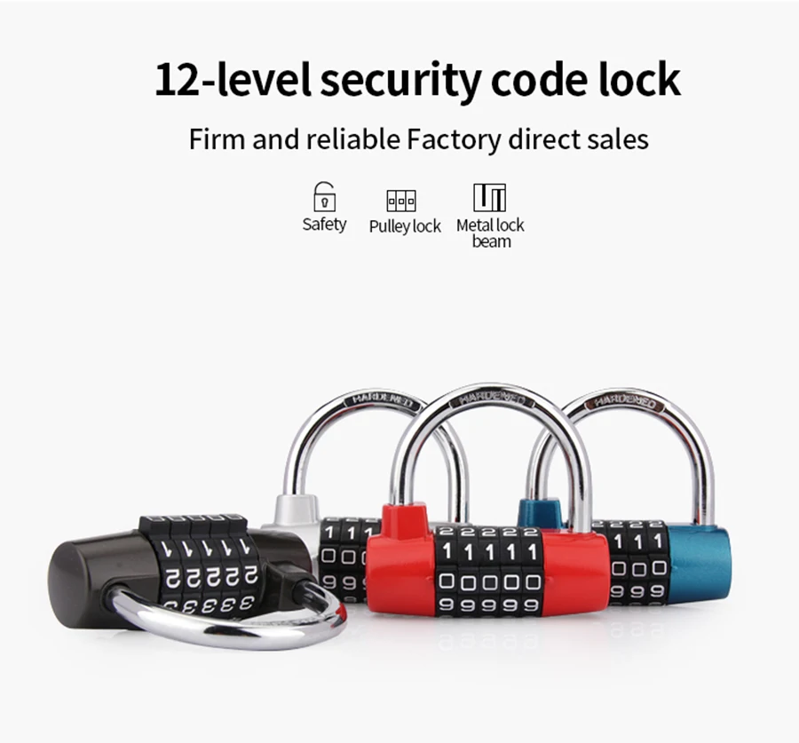 Gym locker child lock travel trolley suitcase drawer toolbox accessories password lock durable padlock color