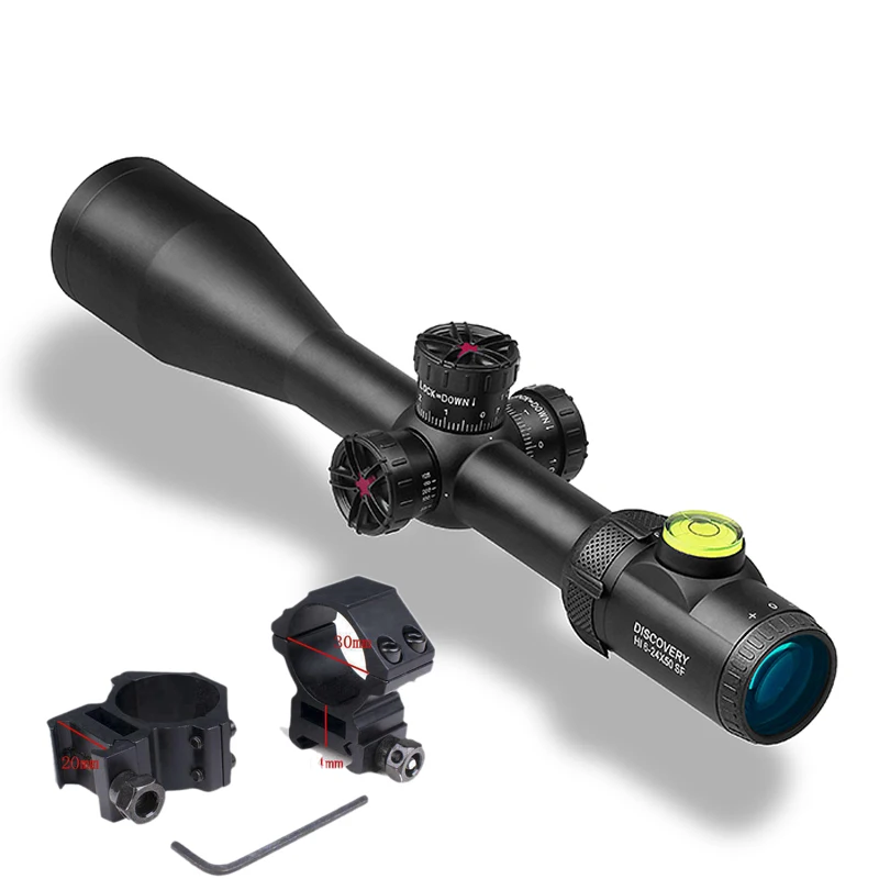 Tactica Discovery HI 6-24X50SF Riflescope 1/2 Mil Dot Reticle Long Range Shooting Outdoor Hunting Scope With Bubble Level - Цвет: low 20mm mount