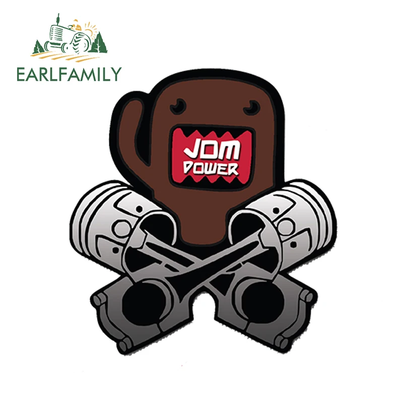 EARLFAMILY 13 см автомобильный Стайлинг DOMO KUN JDM POWER автомобильные наклейки виниловые