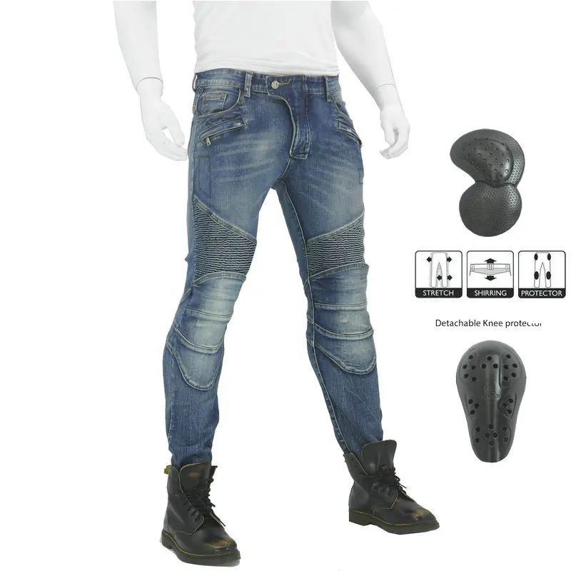 Женская модель мотоциклетных брюк для верховой езды, джинсы для harley, высокий эластичный пояс, защита, развивающая свою мораль