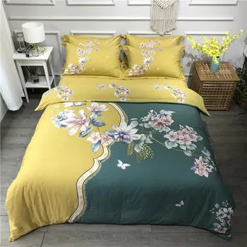 

2020 New Style 4pcs Cotton Sanding Fabric Bedding Set Quilt Cover Queen Size King Size Duvet Cover Set