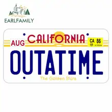 EARLFAMILY – autocollants de voiture, 13cm x 7.1cm, pour la californie passeport Outatime, dessin animé, planche de surf, ordinateur portable, réfrigérateur