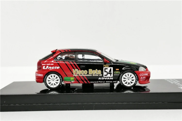Гудронированное шоссе работает 1: 64 Honda Civic Тип R EK9#54 Super Taikyu 2000 литья под давлением модель автомобиля