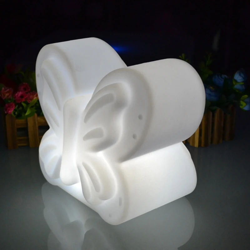 Romantic Butterfly Shape Led Rgb Battery Power Colorful Table