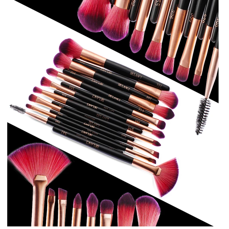 Makeup Brush Set 16pcs Professional Cosmetic Brushes with Soft and Cruelty-Free Synthetic High-grade Fiber