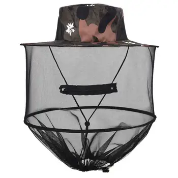 

Camouflage Fishing Beekeeping Gauze Cap Anti Mosquito Sun Protection Field Jungle Mask Face Protect Mosquito Head Net Hats