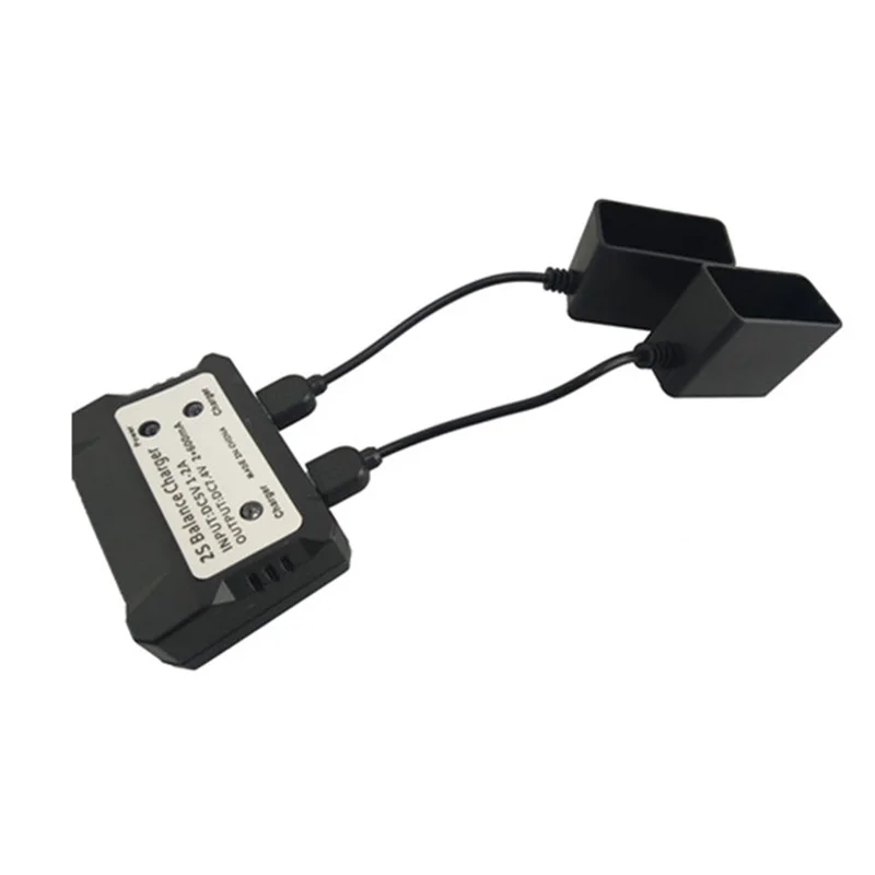2Pcs 7.4V 2800Mah Lithium Battery with 2 in 1 Charger for Mjx B5W Bugs 5W F20 Brushless Four-Axis Aircraft Battery Remote Drone