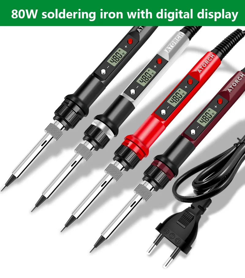 DGKS 110 V/220 V 60W Регулируемая Температура СС Электрический паяльник Сварка паяльной станции Тепло Карандаш со штепсельной вилкой европейского стандарта