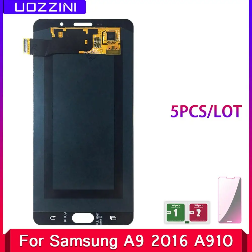 5 шт./Лот Новый AMOLED для SAMSUNG GALAXY A9 Pro 2016 A910 1:1 идеально ЖК-дисплей с сенсорным экраном