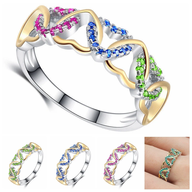 Модное кольцо в форме сердца для женщин Anillos Love Ringen Voor Vrouwen