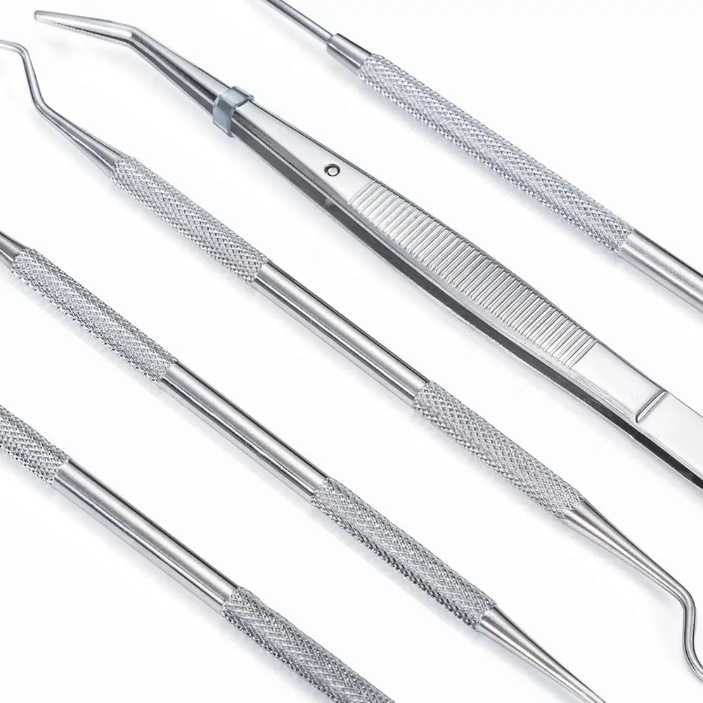 5pcs set Dental Care Kits Teeth Tartar Scraper Mouth Mirror Dentists Pick Tool Teeth Cleaning Tools 5
