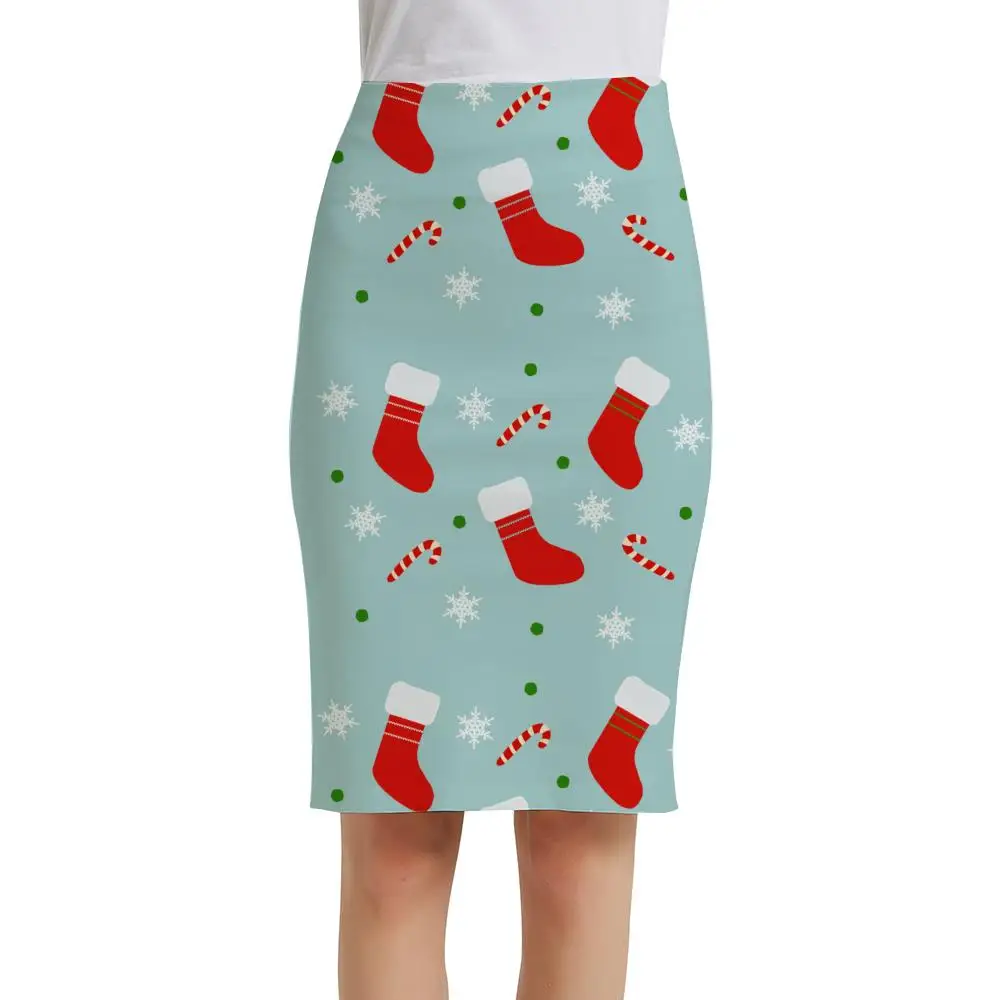 

Женская рождественская юбка KYKU, винтажная юбка с принтом в виде снежинок