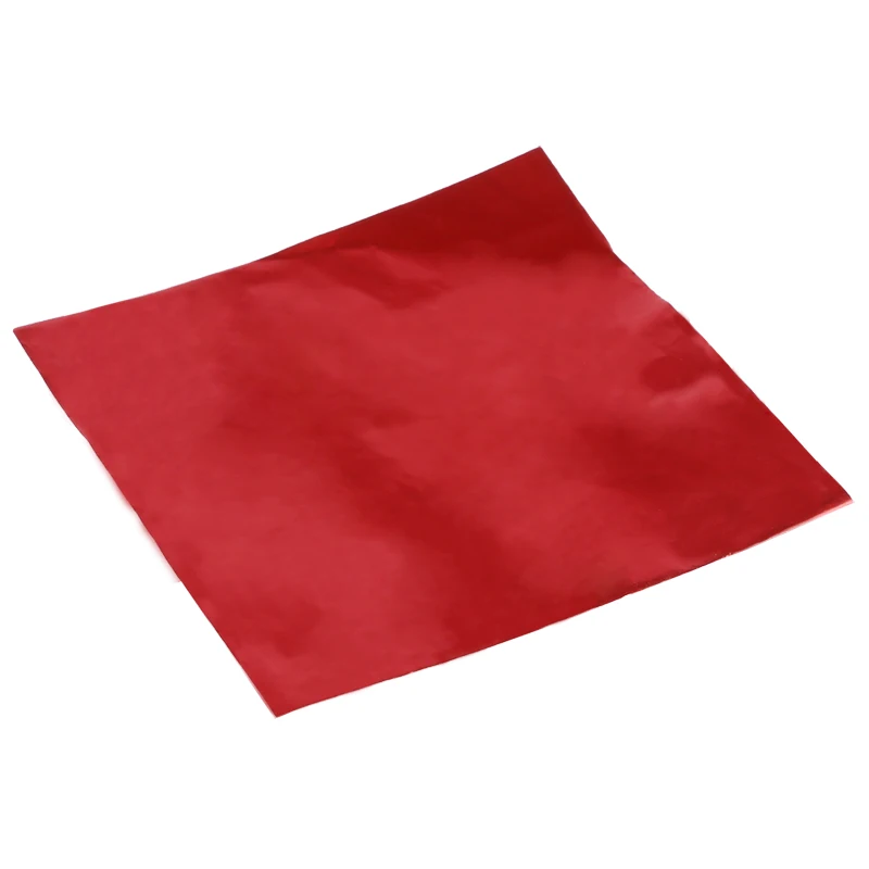 Симпатичные конфеты 100 шт. упаковка из фольги бумаги квадратные обертки (красные)