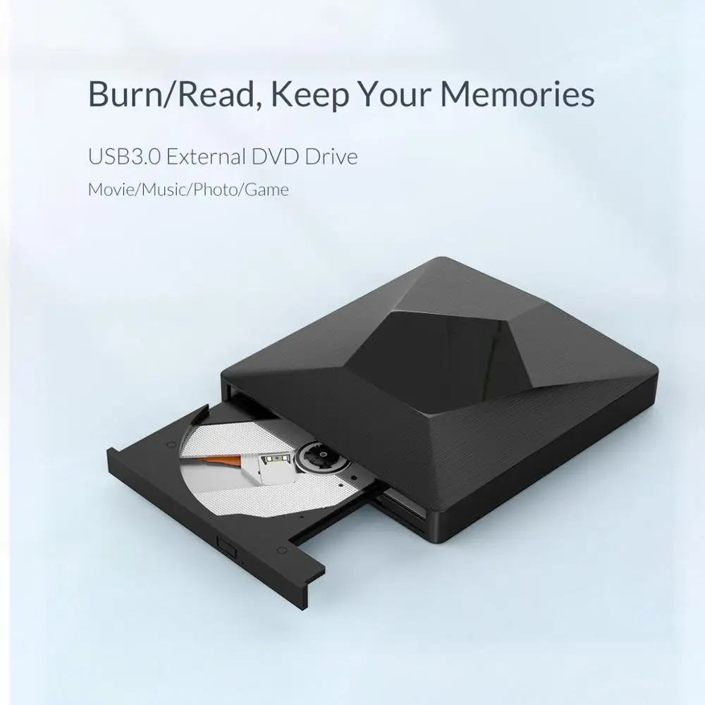 ORICO Портативный внешний USB 3,0 Оптический привод CD/DVD-rom комбо DVD RW rom горелка для рабочего стола ноутбук с системой Windows Mac CD проигрыватель дисков