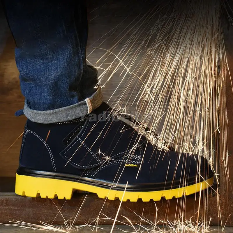 New Anti Smash Stab Safety Shoes Outdoor Protective Men's Boots Indestructible Work Boots Welding Shoes Safety Men