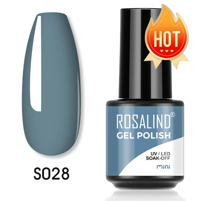 ROSALIND 7ml Gel Polish Semi Permanent Nails Gel Polish Soak Off UV LED Base Top Coat Vernis Nail Art Glitter Gel Varnish SLS-S028