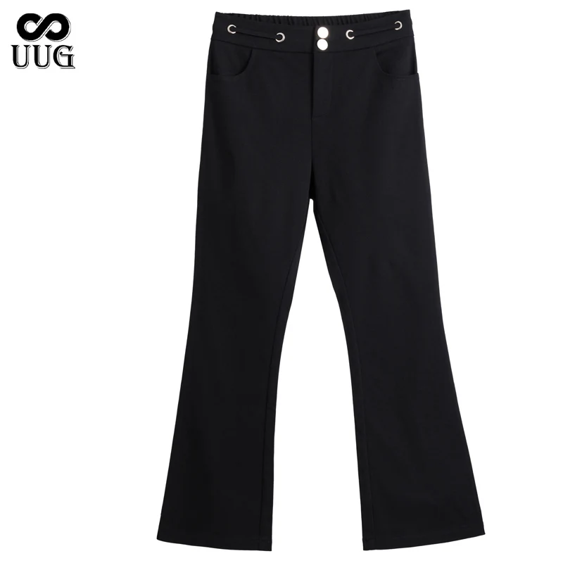 

UUG 2020 fall new style plus size Korean fashion Western style loose wild wide leg flared pants for women