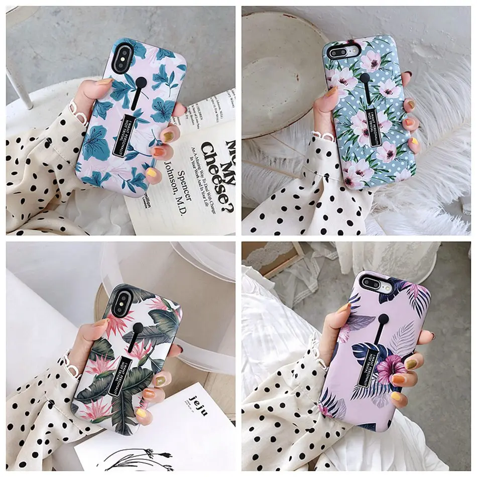 Для iPhone 11 Pro XR XS Max чехол Модный мультяшный силиконовый палец петля кольцо ремешок для iPhone 7 6s 8 Plus скрытый стенд держатель Крышка