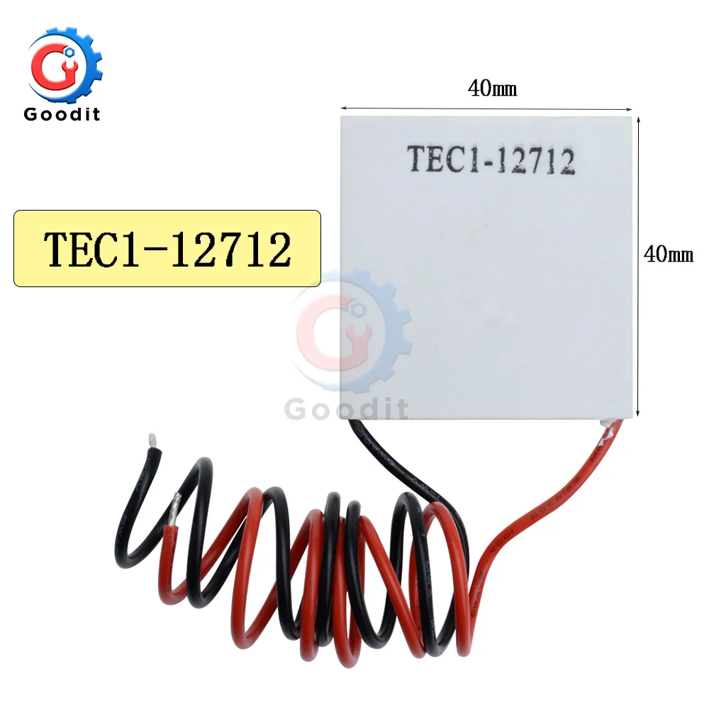 TEC1-12712 (40x40mm) Термоэлектрический охладитель Пельтье TEC1-12703 12705 12706 12709 12710 12712 12715 SP1848-27145 12V 5A клетки Пельтье Elemente модуль - Цвет: TEC1-12712 (40x40mm)