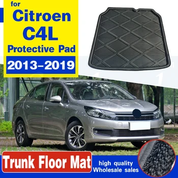 

For Citroen C4 L C4L 2013-2019 High Quality Rear Trunk Cargo Mat Floor Tray Boot Liner Waterproof Protective Pad Auto part