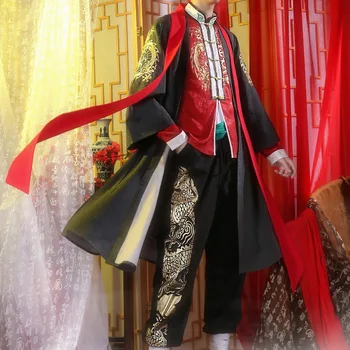 

Anime One Piece Roronoa Zoro Cheongsam Tang Suit Full Set Elegant Uniform Cosplay Costume For Men Halloween Free Shipping 2020