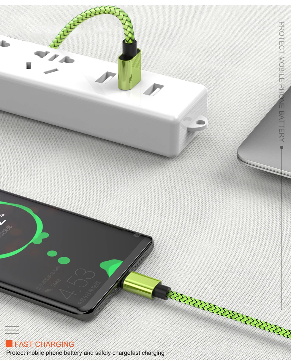 1 м Micro USB Дата-кабель для зарядного устройства для samsung S6 S7 Edge huawei Xiaomi Redmi Note 4 4X Android мобильный телефон шнур Быстрая зарядка