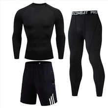 Thermal Underwear For Men Male Thermo Clothes compression set Thermal Tights Winter Long leggings rashgard suit Quick Dry