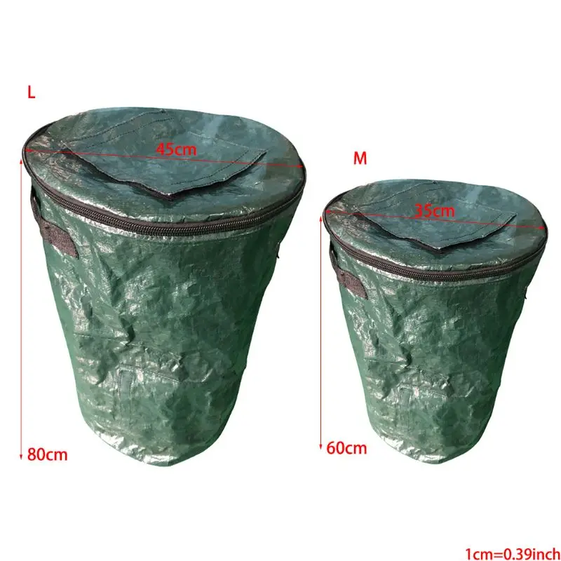 2 размера органические отходы кухня Сад Двор мешок для компоста окружающей среды из полиэтиленовой ткани 72XF