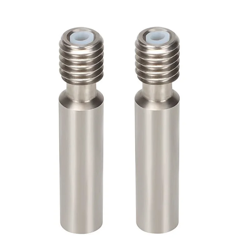 

MEGA 2PCS/lot MK8 M6 Throat with PTFE 6*30mm Stainless Steel Thread Longer Feeding 1.75mm Filament 3D Printers Parts