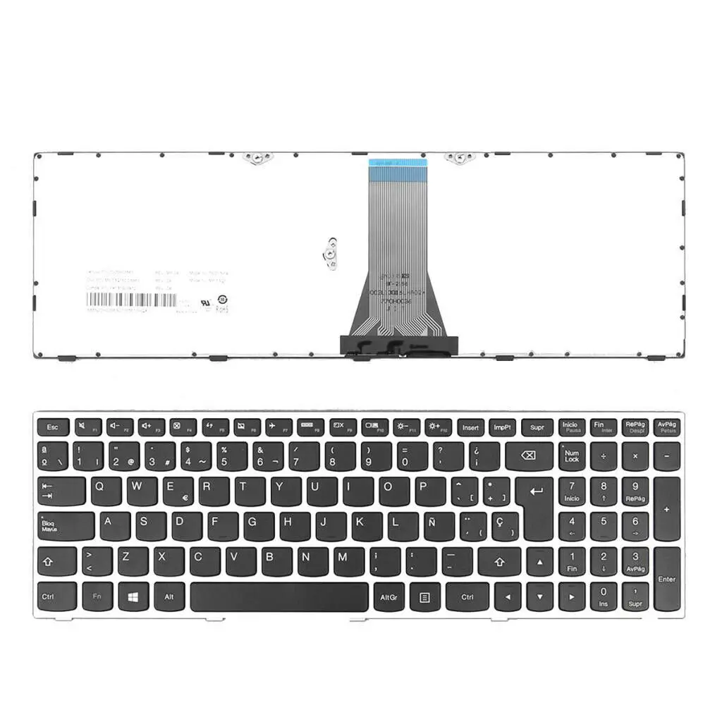 Испанская клавиатура+ рамка для lenovo G50-70 ноутбук SP Teclado SP серебристый цвет