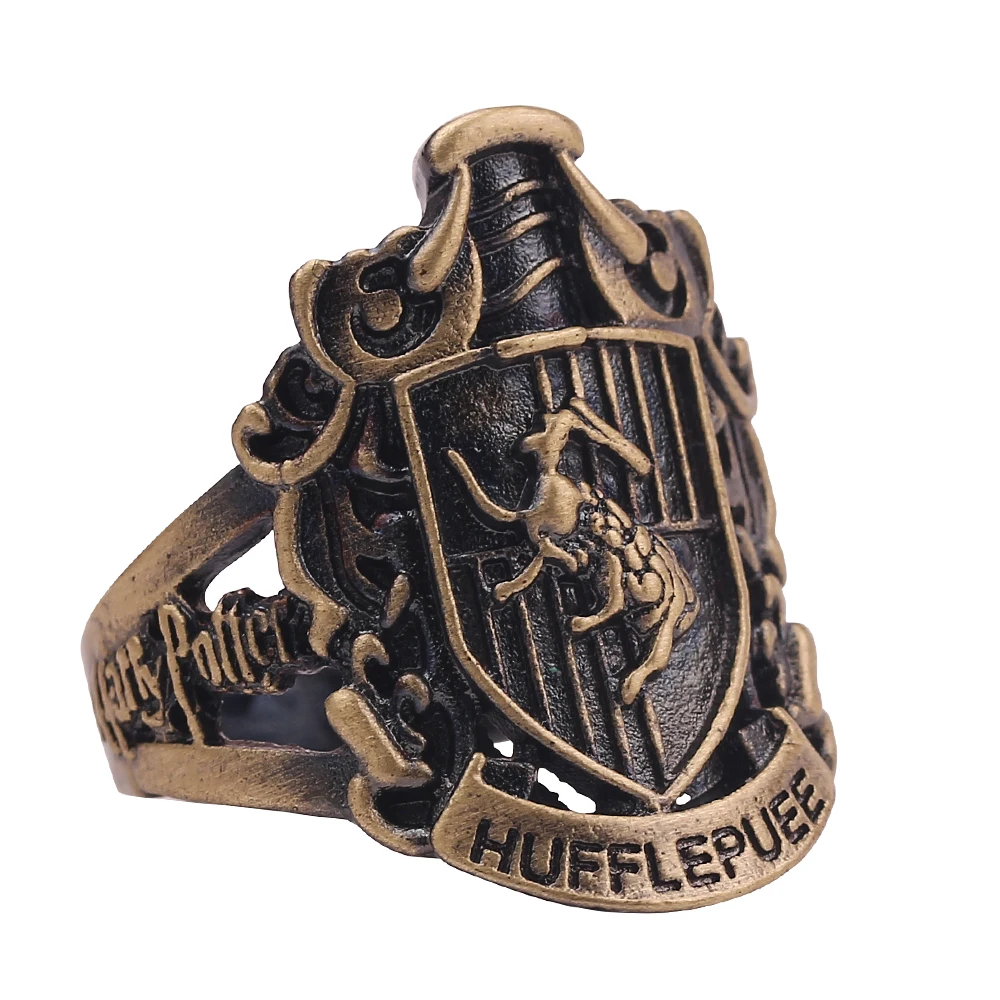 Магический школьный значок Хогвартс, кольцо Hufflepuff Gryffindor Slytherin Crawwin, сувенир, Золотой снитч «Дары смерти», кольцо для мужчин и женщин - Цвет основного камня: jz297