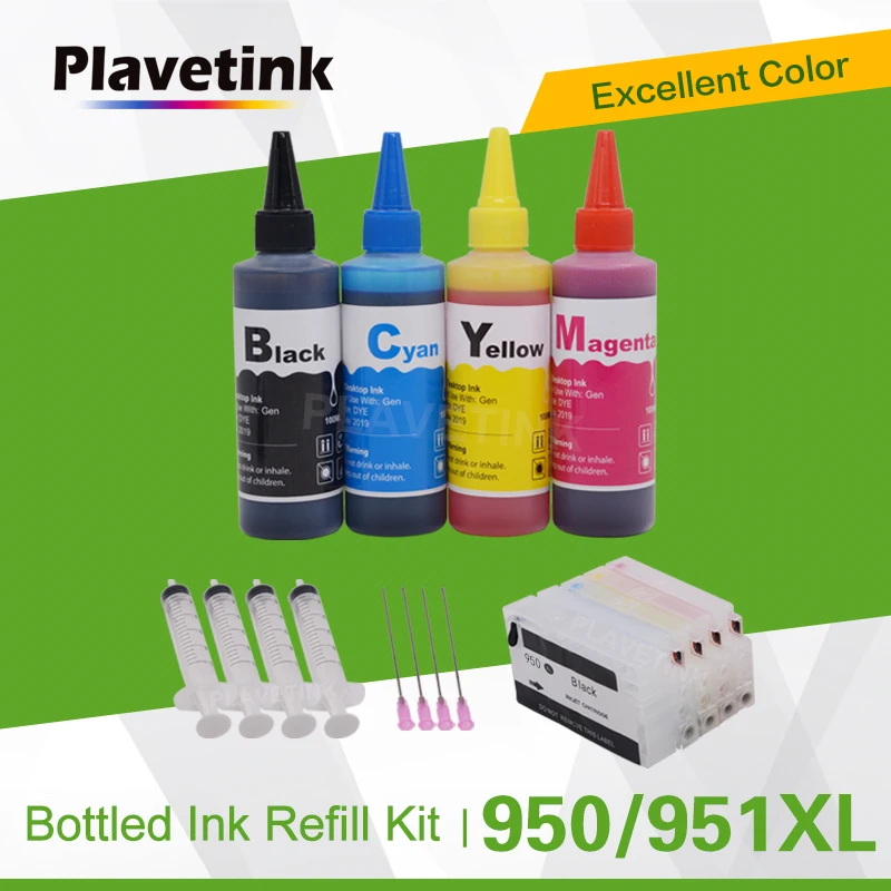 Plavetink 4 цвета чернила для заправки Наборы + заправка картриджа hp 950 951 XL Officejet Pro 251dw