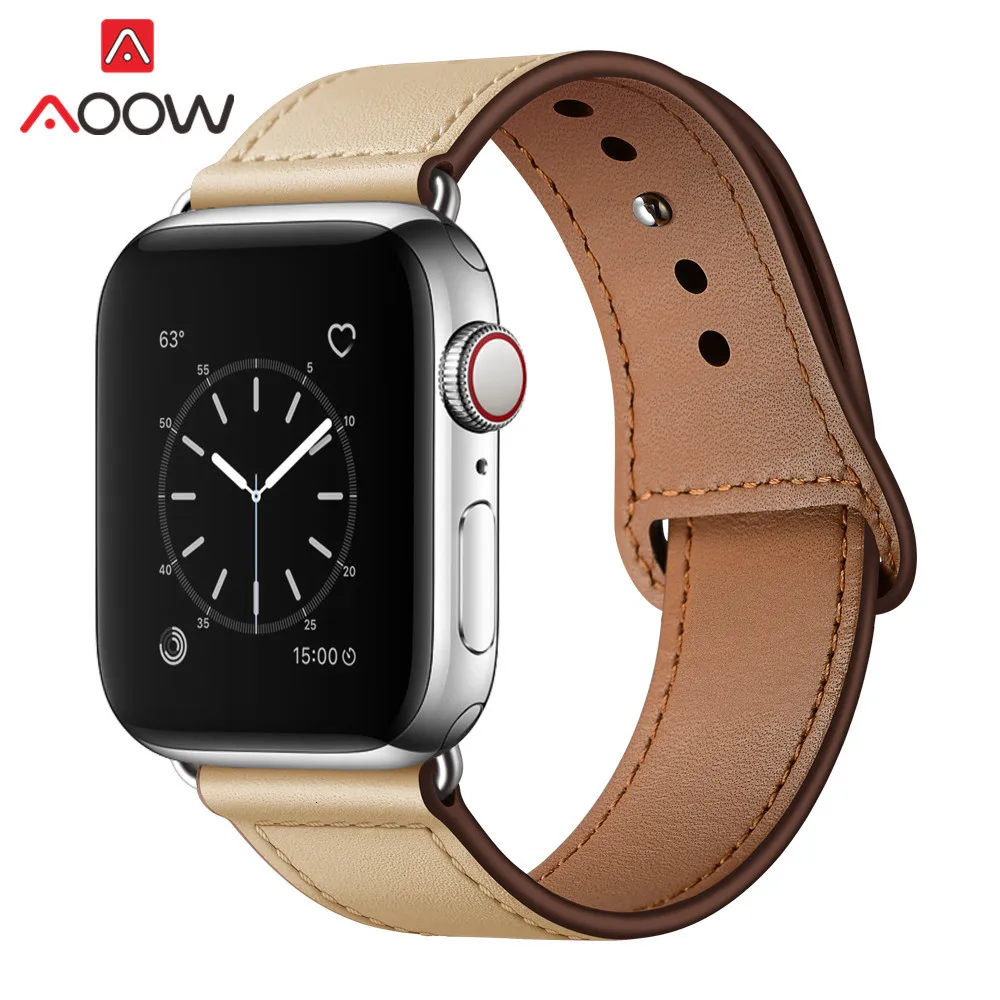 Ремешок из натуральной кожи петлевой для часов Apple Watch 38 мм 42 мм 40 мм 44 мм браслет ремешок Карлос Корреа аксессуары для iwatch 1 2 3 4