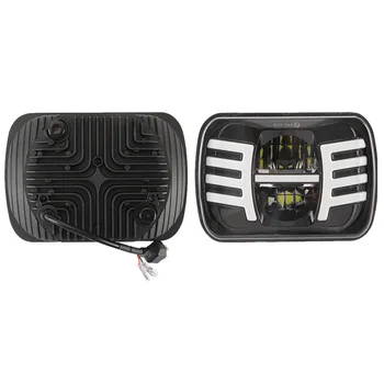 

2pcs 5x7inch Replacement Parts 400W H4 Waterproof DRL Driving Sealed Beam Turn Signal LED Headlight Styling For YJ XJ