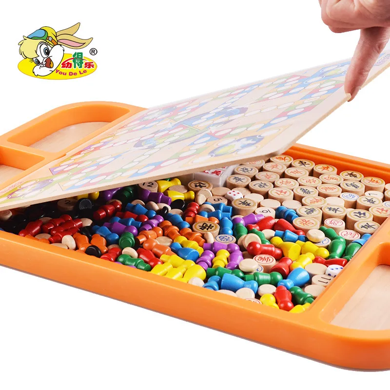 

23 One Multi-functional Chess Wooden Chessboard Game Educational Toy Agent