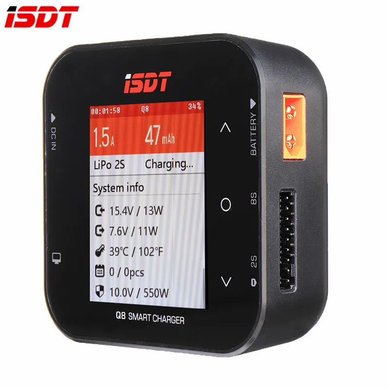 ISDT Q8 BattGo 500 Вт 20A 1-8S высокомощное зарядное устройство для баланса Lipo, зарядное устройство для моделей RC, запчасти для мультироторов