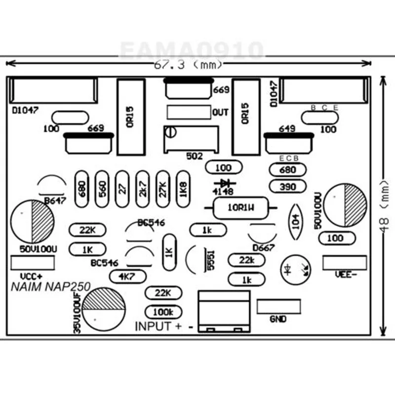 NAIM NAP250 MOD CLONE 조립 클래스 AB 듀얼 스테레오 앰프 보드 80W 8R AMP