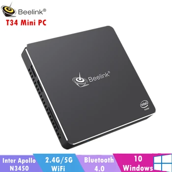 

Beelink Gemini T34 Mini PC N3450 Quad Core 4K HTPC Fan Windows 10 8GB 128GB support M.2 SSD BT4.0 1000M LAN NUC mini PC