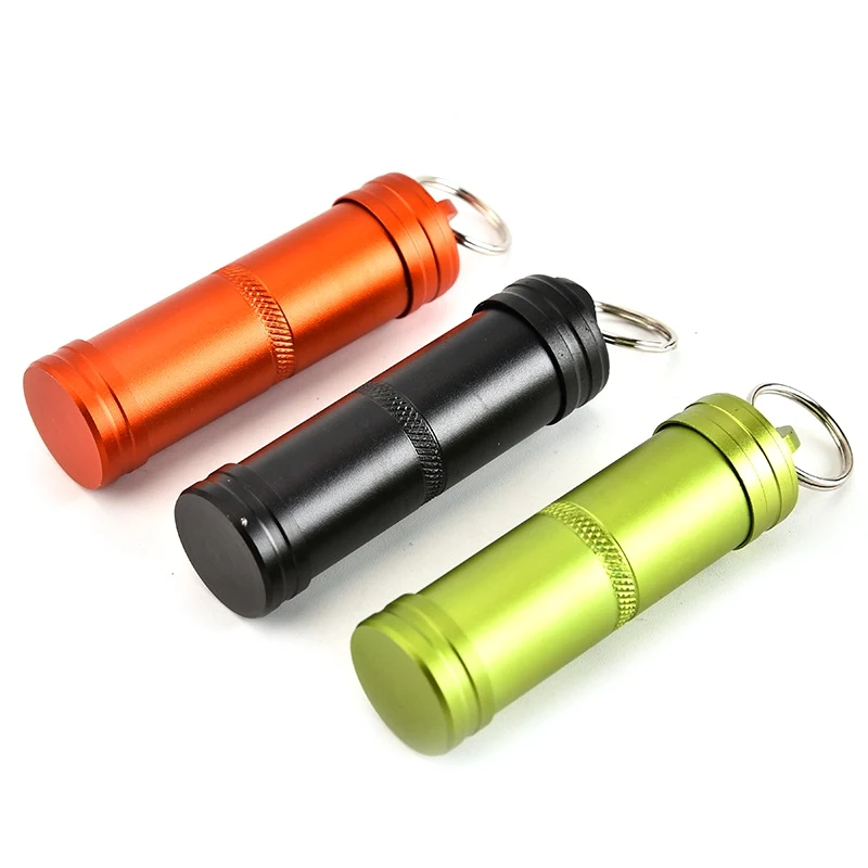 

First-Aid Survival EDC Case Container Emergency Pill Tank Mount Waterproof Capsule Seal Bottle Climbing Hiking Accessory