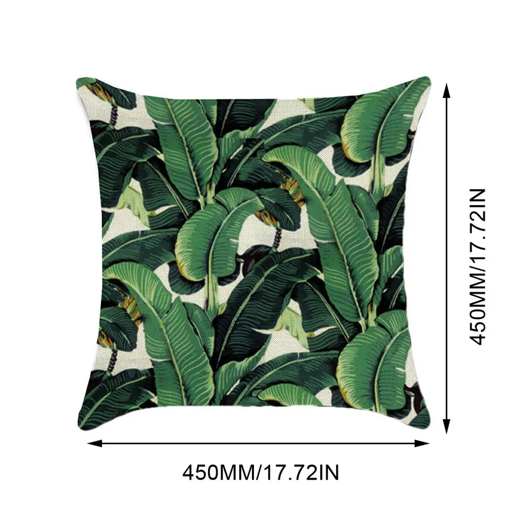 Tropical Plant Leaves Pillow Case Cushion Cover Sofa Cover