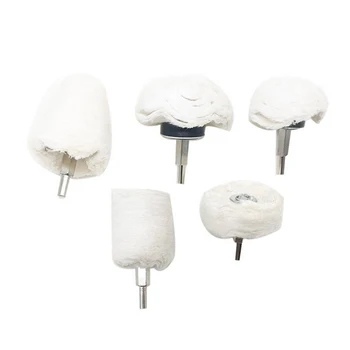 

5Pcs Car Polishing Buffing Wheel Plish Pads Mop Drill Kit Waxed Cotton Cloth Wheel For Aluminum Stainless Motorcycles Abrasive