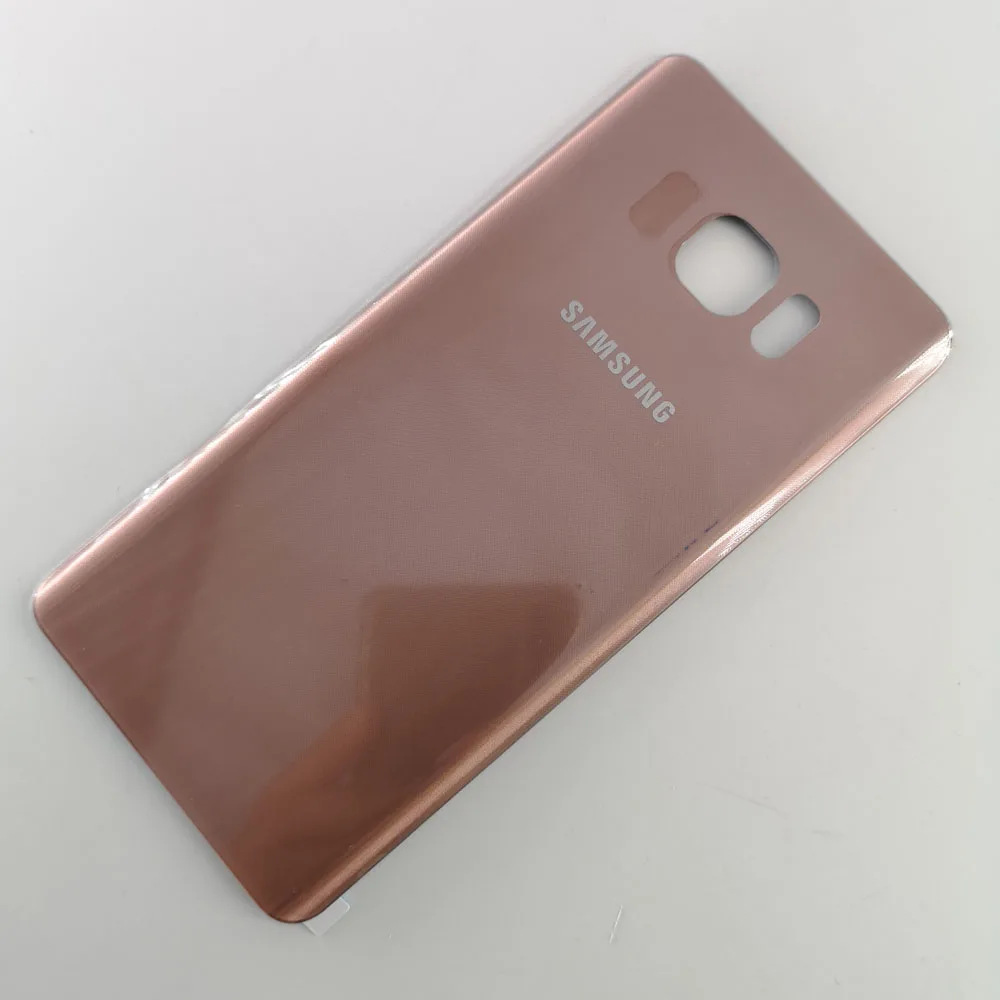 Красный Samsung note5 задняя крышка батарейного отсека 3D стеклянный корпус крышка для samsung Galaxy Note5 Note 5 задняя дверь+ клейкая наклейка - Цвет: Красный