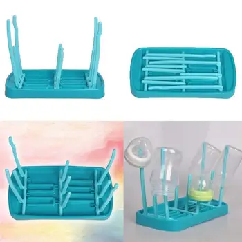 

Bottle Dry Rack Babys Milk Feeding Bottle Drain Drying Racks Blue Pink Infant Bottle Cleaning Dryer Drainer Storage Drying Rack