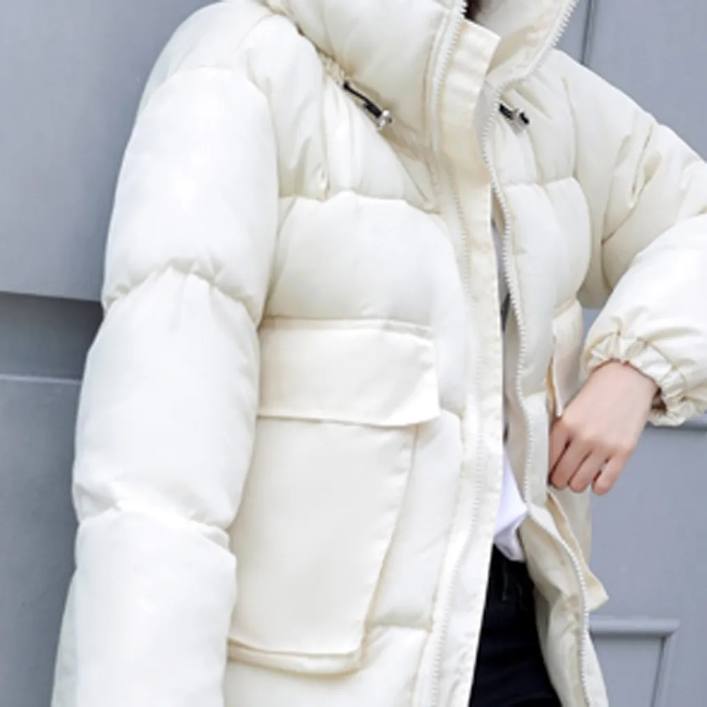 Женская зимняя куртка, теплая плотная верхняя одежда, пальто на молнии, тонкая куртка с хлопковой подкладкой, весна-осень, новинка, плюс мода, простота