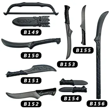 

1PCS Without mini figures Armor sword axe Broken sword gun Spike hammer pistol Weapon Accessories Compatible with toys