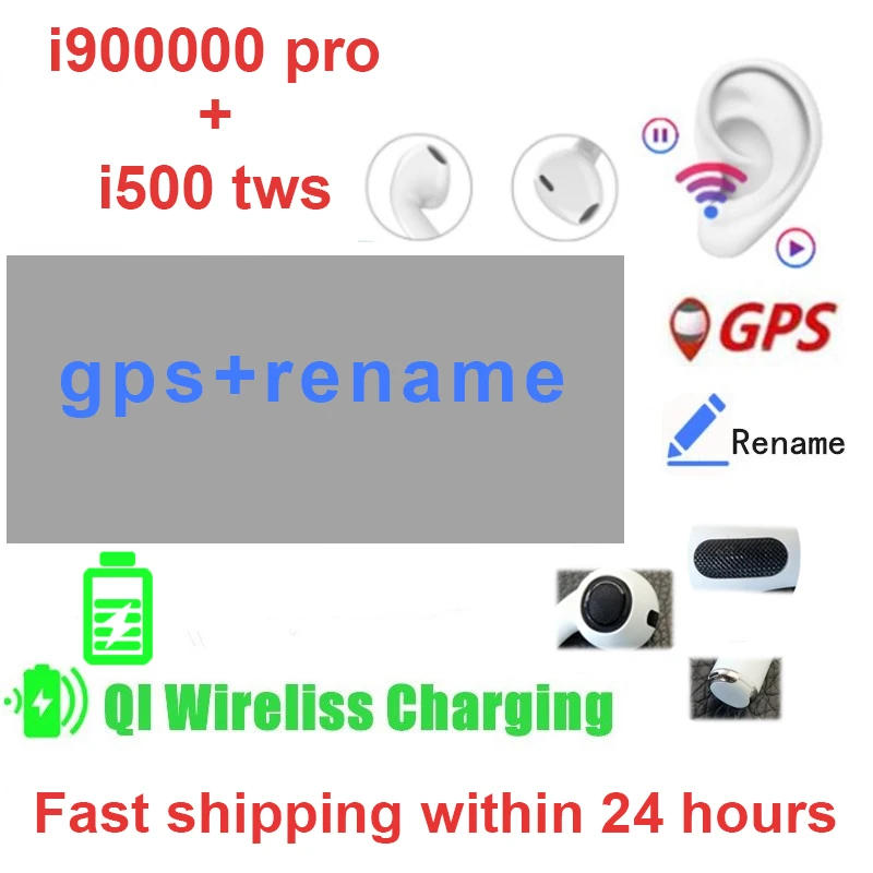 

TTVXO i500 pro 3 TWS Super copy 1:1 size In ear Bluetooth 5.0 Earphone Stereo gps rename Wireless earphone PK i900000 pro TWS